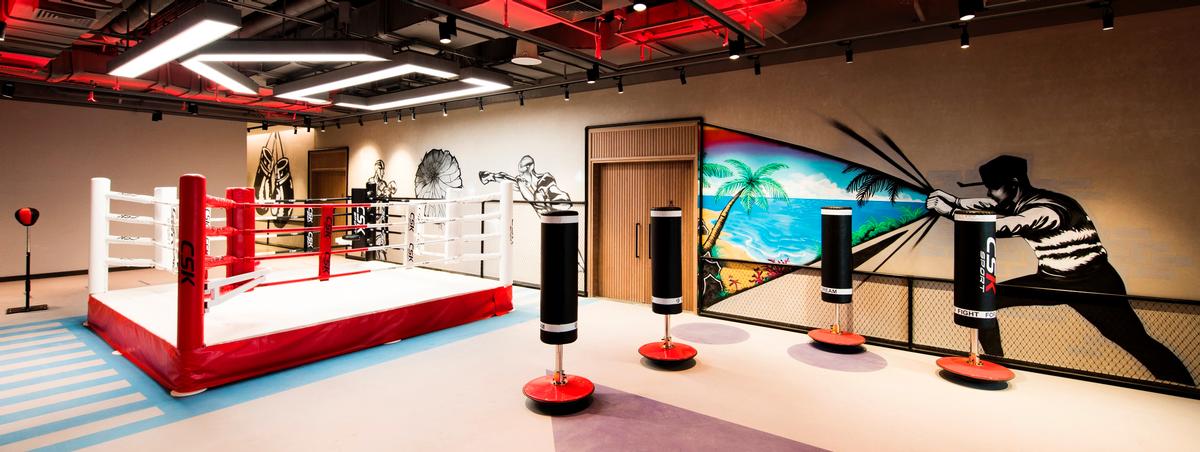 The gym will feature a Mixed Martial Arts area with a boxing ring / Hotel Jen Beijing