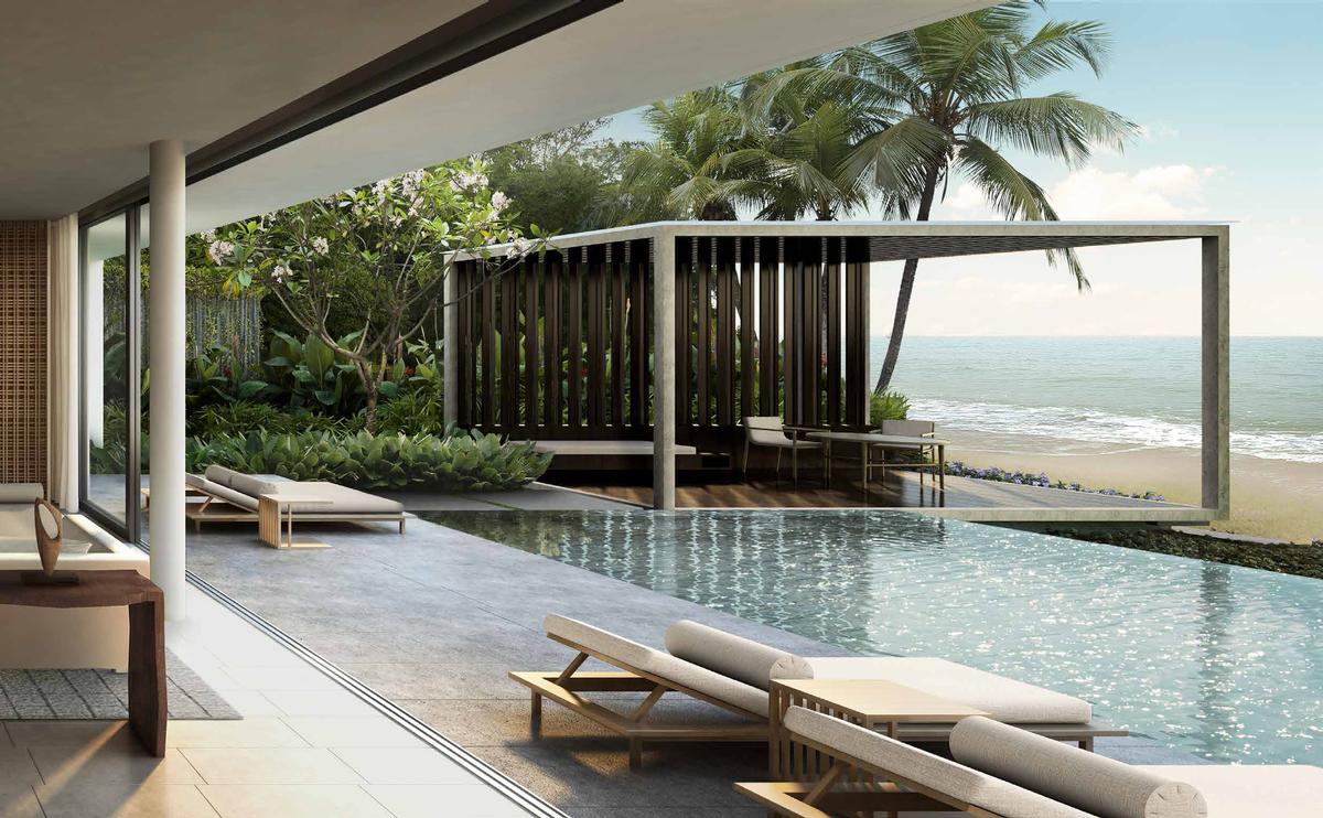 One- and two-bedroom villas each will have their own terrace, private pool and garden