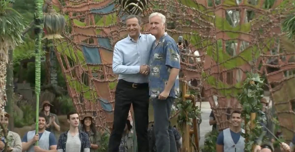 Bob Iger and James Cameron were both on hand for the dedication ceremony Bob Iger and James Cameron were both on hand for the dedication ceremony