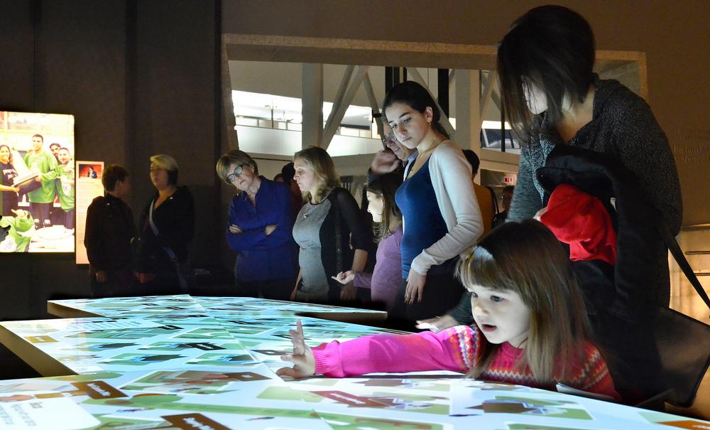 Actions Count features an interactive table prompting visitors to reflect on how their everyday choices affect others