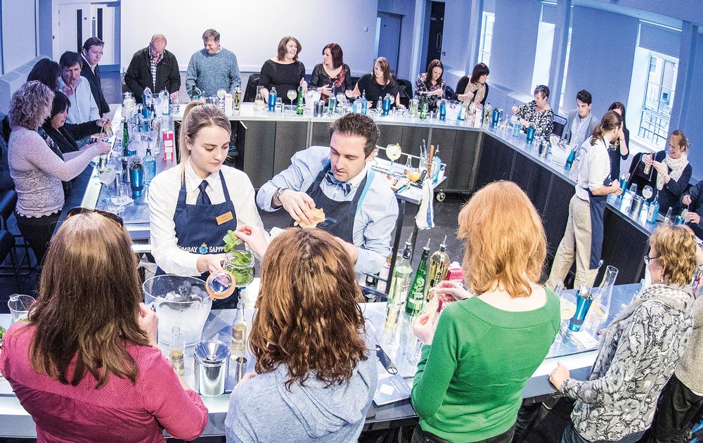 Visitors to Bombay Sapphire can engage in a full sensory experience during the gin cocktail masterclass