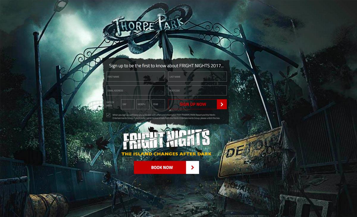 The imagery on Thorpe Park's website suggests the Walking Dead is on its way to the park