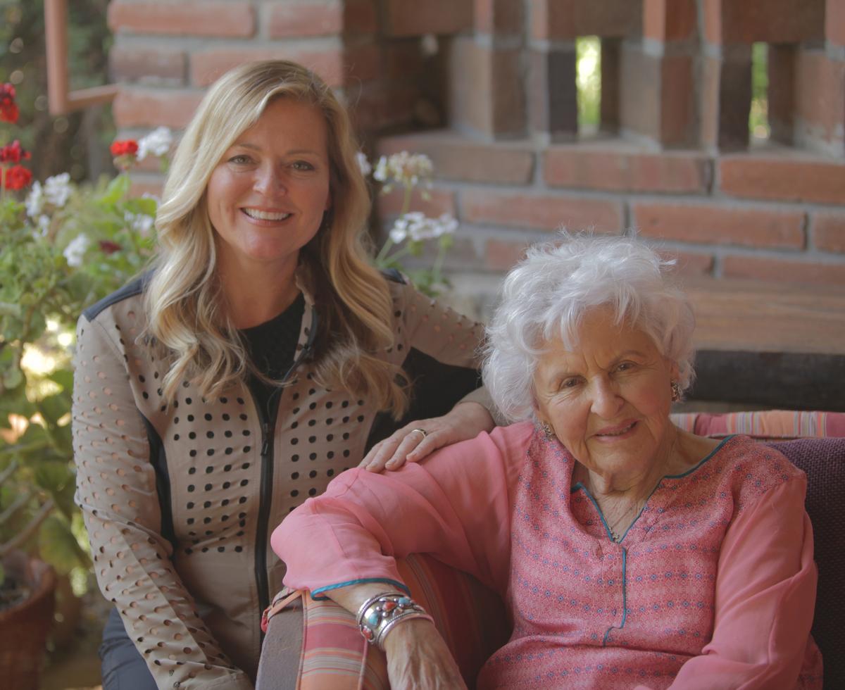 The segment that’s nominated for the Emmy features spa and wellness industry icon Deborah Szekely (right), co-founder of the iconic Rancho La Puerta in Mexico, shown here with Koerner / 