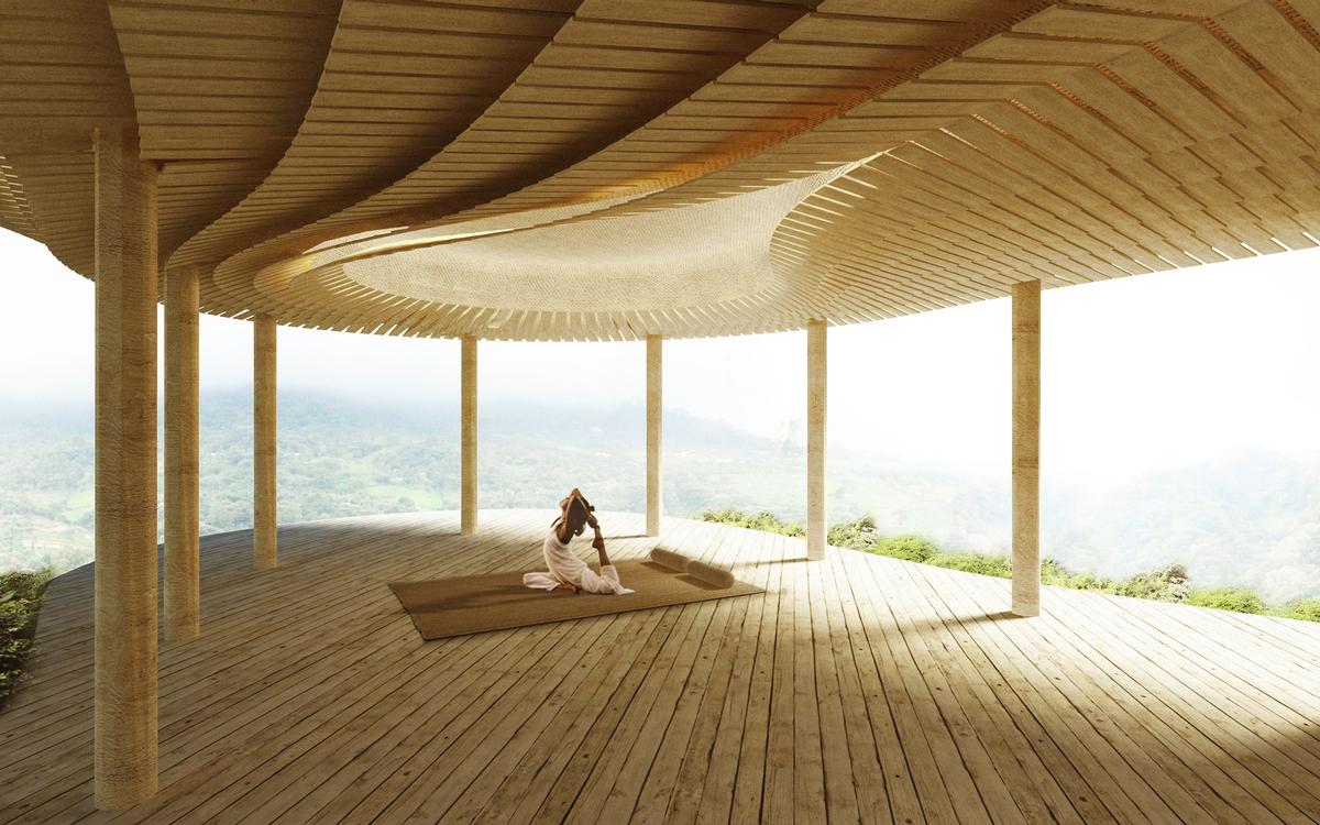 The spa will be located in a separate building and spread over three floors, offering mountain views