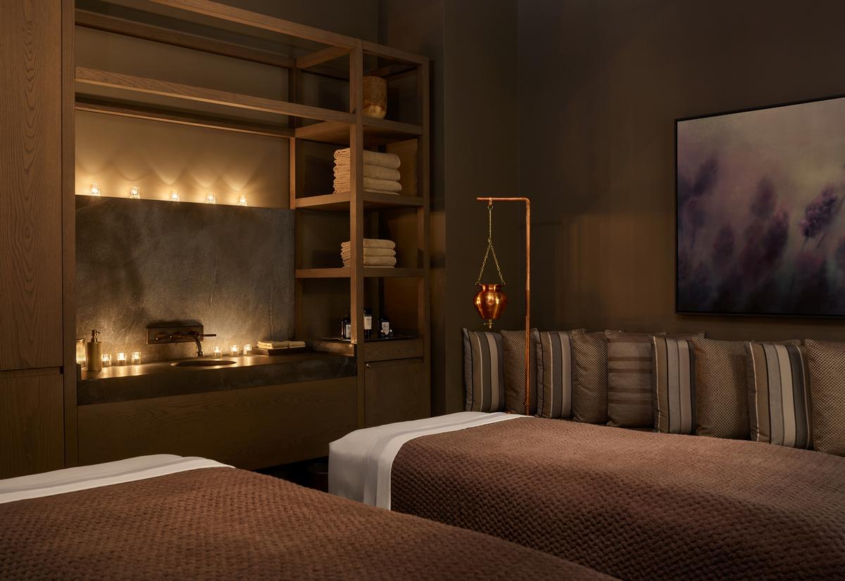 The spa features The Sanctuary – a couple’s treatment suite with a relaxation area and private steamroom / 