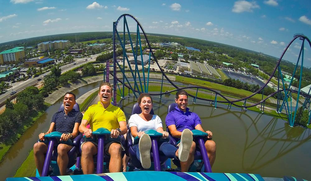 The new Mako, with theming by marine wildlife artist Guy Harvey, is the fastest coaster in Orlando