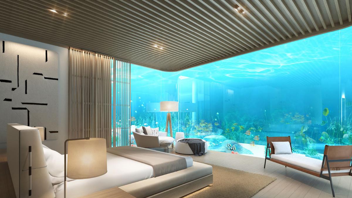 Underwater guestrooms will feature at the resort Underwater guestrooms will feature at the resort