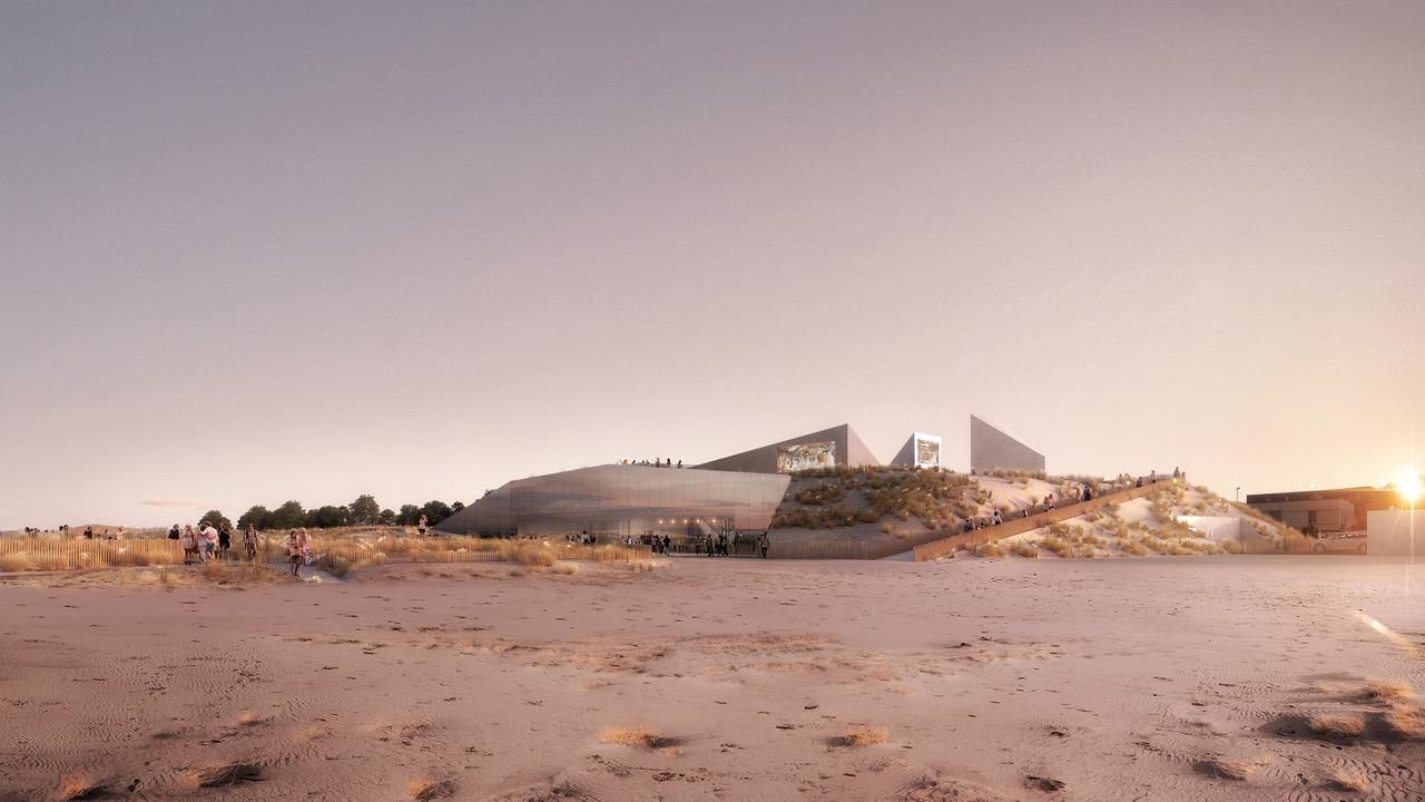 Located on Sword Beach, facing the English channel, the attraction will explore and celebrate the shared social history and culture of the two countries / Phileas Located on Sword Beach, facing the English channel, the attraction will explore and celebrate the shared social history and culture of the two countries / Phileas
