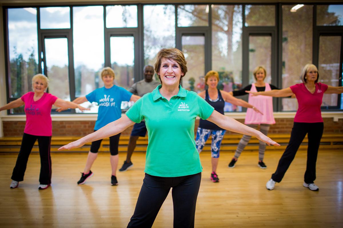 Julie Robinson during a Move it or Lose it class Julie Robinson during a Move it or Lose it class