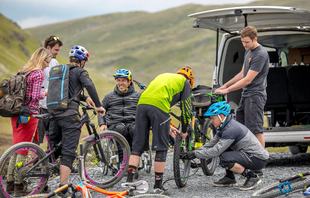 Ashton needs to be strapped onto his bike as he has no feeling in his legs / PHOTO: Dave Mackinson