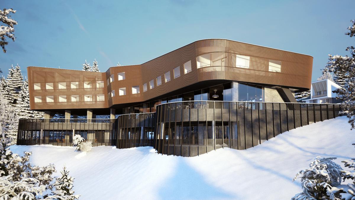 Tarcin Forest Resort & Spa in Sarajevo is a contemporary curved building designed to blend in with the natural landscape / MGallery Tarcin Forest Resort & Spa in Sarajevo is a contemporary curved building designed to blend in with the natural landscape / MGallery