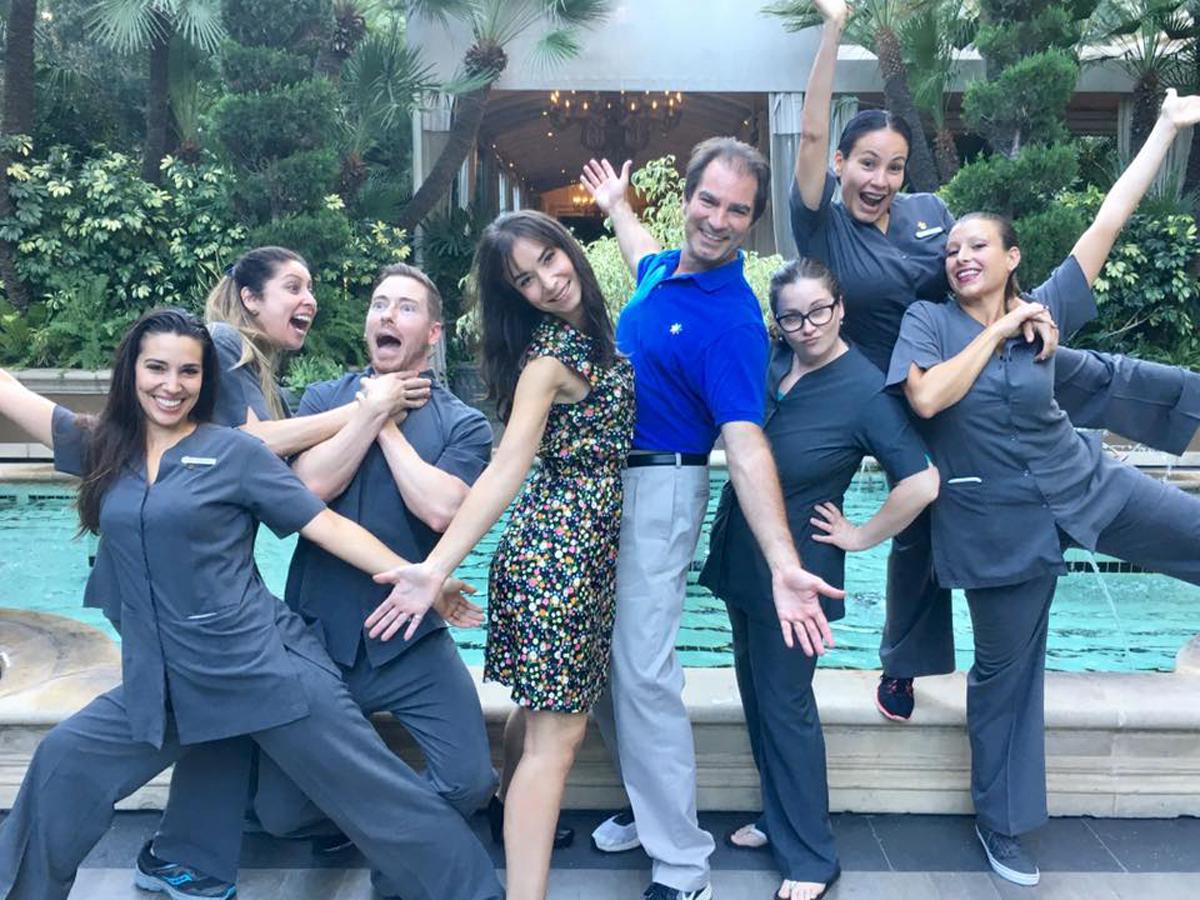 Jean-Guy de Gabriac, fifth from left, with the spa team from Four Seasons Los Angeles at Beverly Hills who helped create a new signature treatment / image courtesy of Jean-Guy de Gabriac