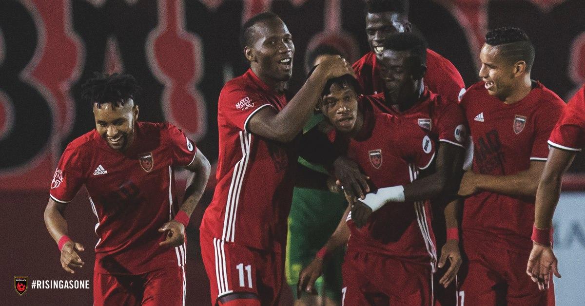 Phoenix Rising FC, co-owned by Didier Drogba (second from left), hopes its new stadium will help it win a place in the MLS / Phoenix Rising FC