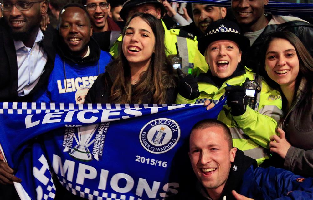 Fans take to the streets to celebrate their team’s win / Jonathan Brady/PA Wire/Press Association