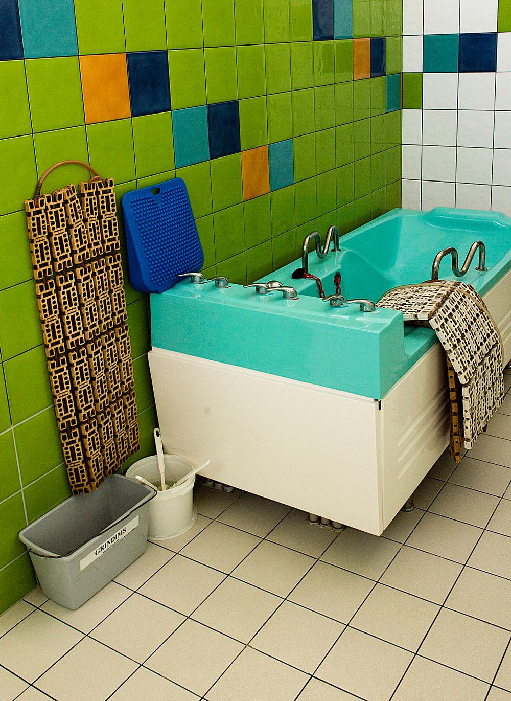 A mineral water bath cubicle at a health resort in the spa town of Druskininkai, Lithuania