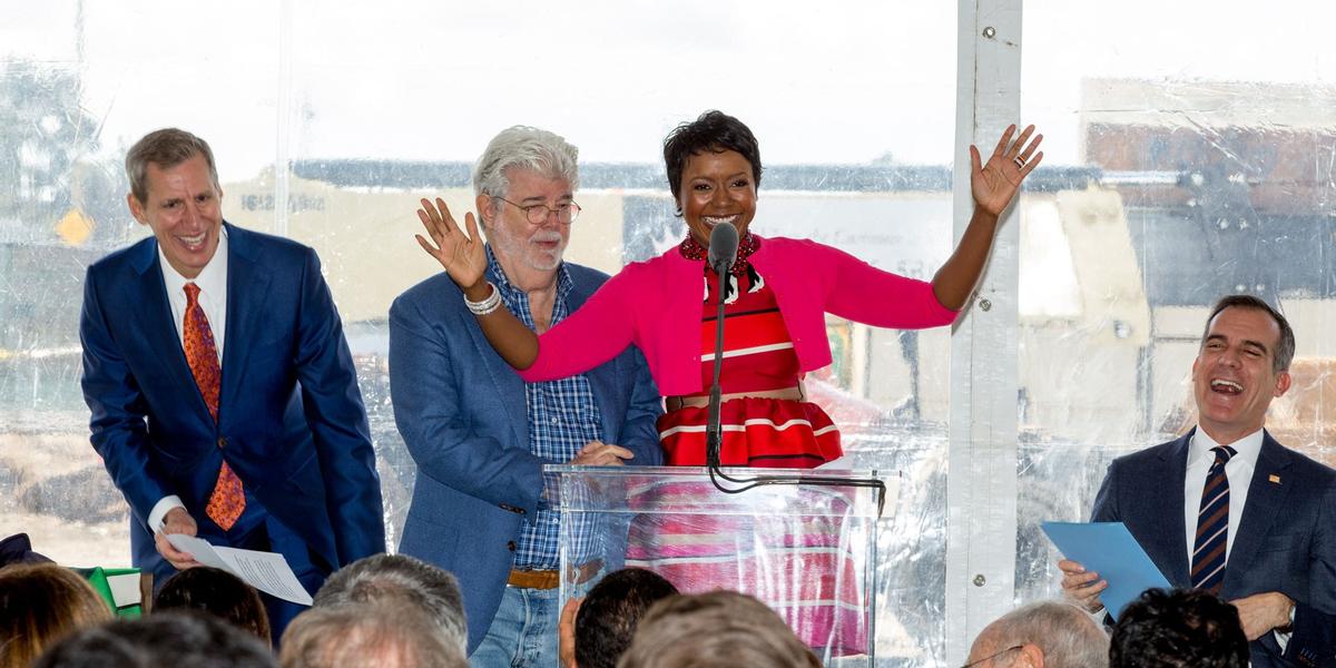 Museum co-founder Mellody Hobson said: 'Our goal is to create the world’s most inclusive and accessible art museum' / Lucas Museum of Narrative Art