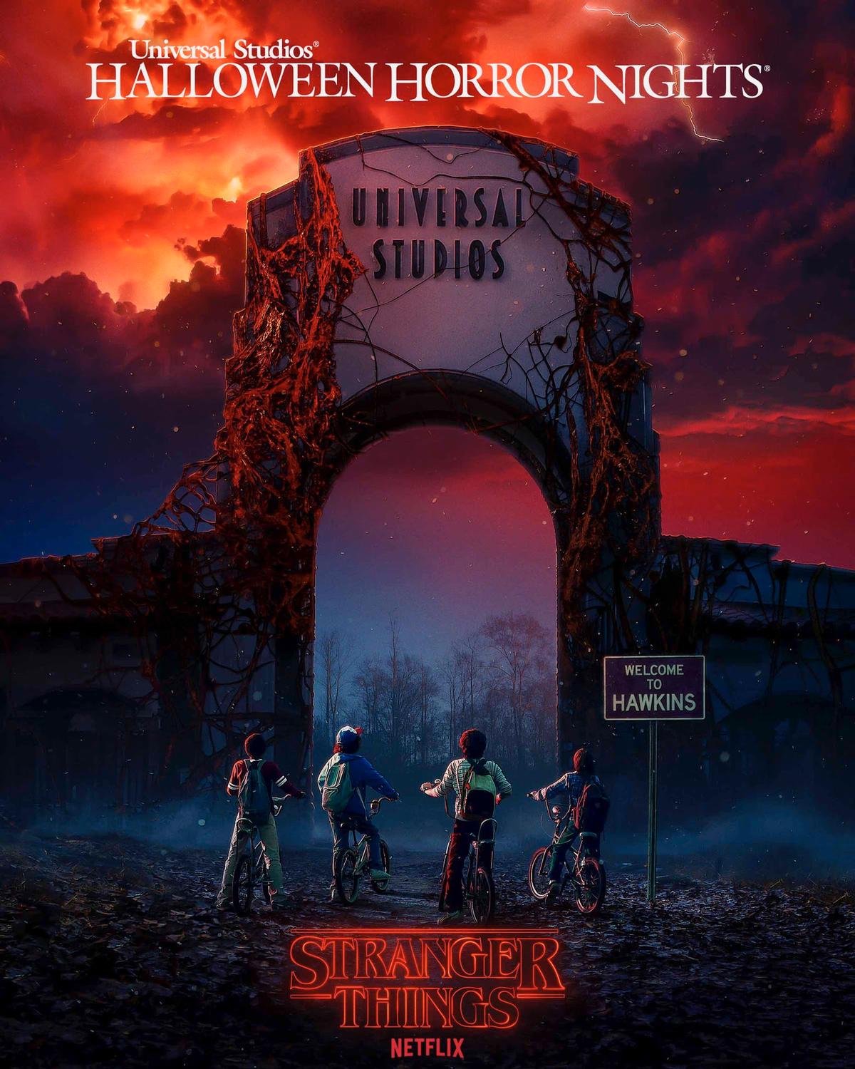 Stranger Things will make its theme park debut at Universal's Halloween Horror Nights in Orlando, Hollywood and Singapore / Universal Studios