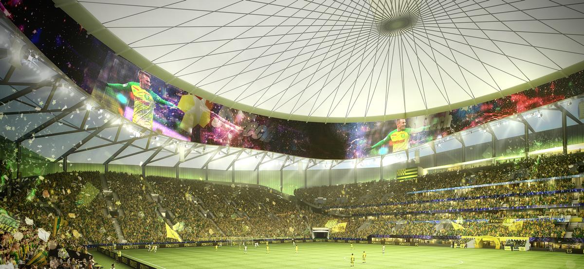 The design includes a 360 degree interior screen / FC Nantes