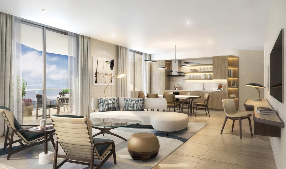 The interior architecture and design is led by Tara Bernerd, with Martin Brudnizki creating the property’s restaurants, lounges and pool areas / Four Seasons Hotel and Private Residences Fort Lauderdale 