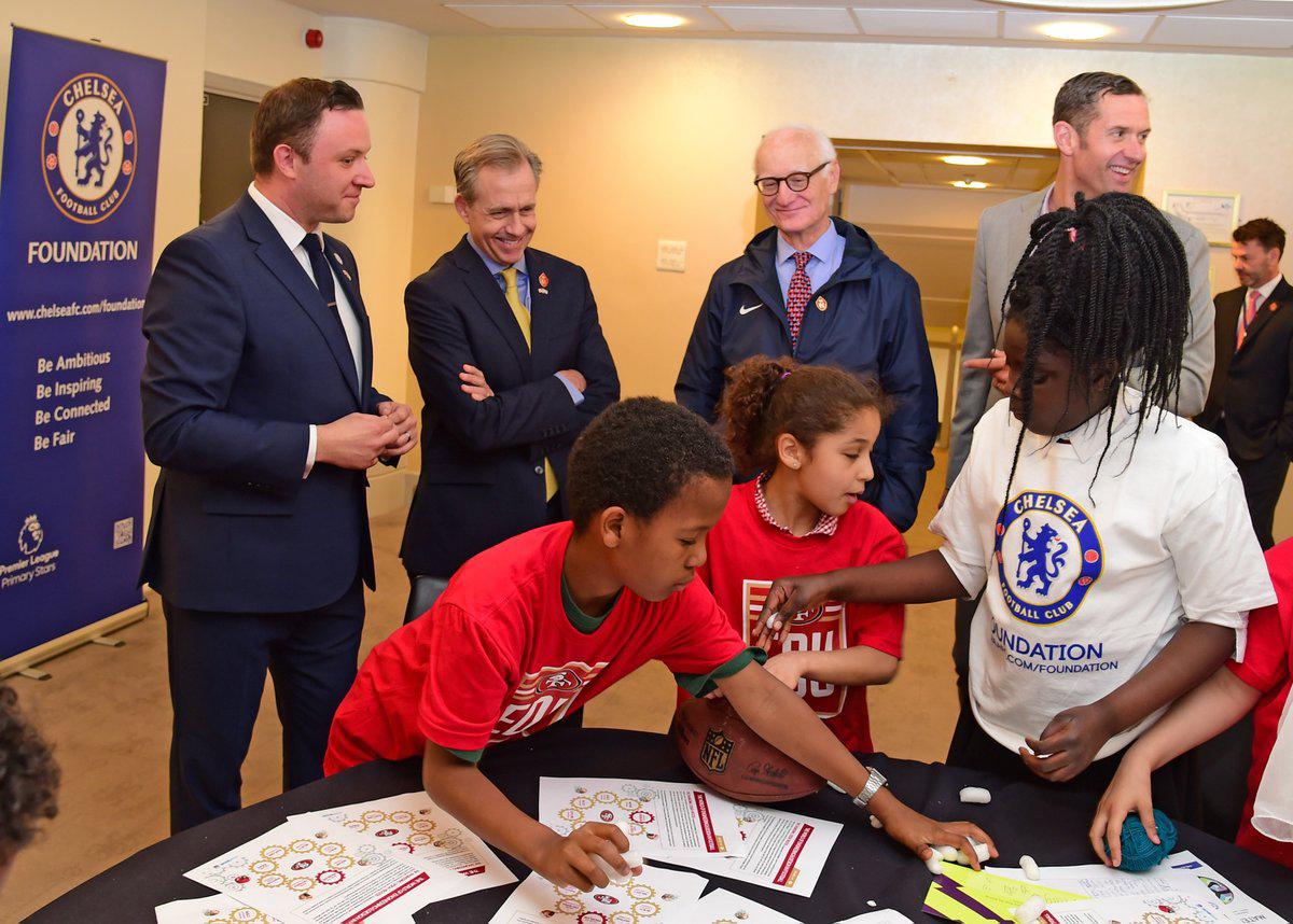 The initiative will see more than 100 children from London learn physics through the evolution of football equipment and the similarities to those used in American football / Chelsea Foundation