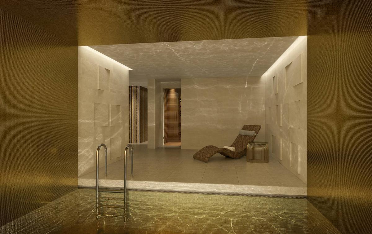 Spanning more than 11,000sq ft (1,022sq m), the spa includes seven treatment rooms, an indoor swimming pool, relaxation lounges and a hydrotherapy area / 