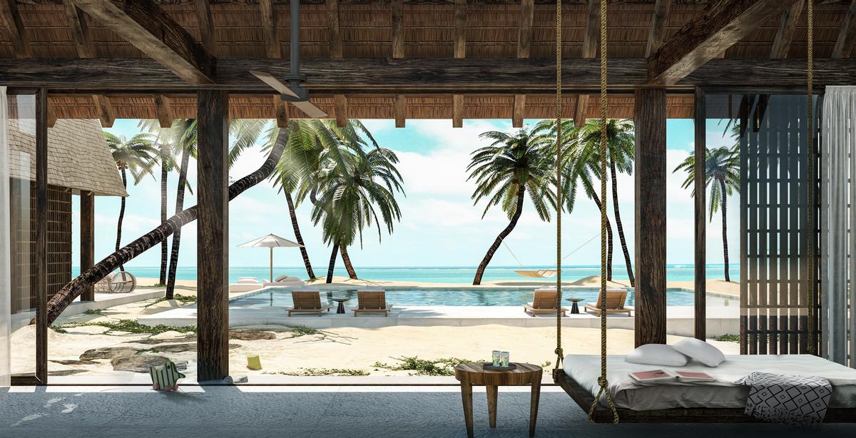 Design firm Studio Caban have planned 100 guest rooms and suites, including a collection of overwater bungalows / Four Seasons Hotels and Resorts