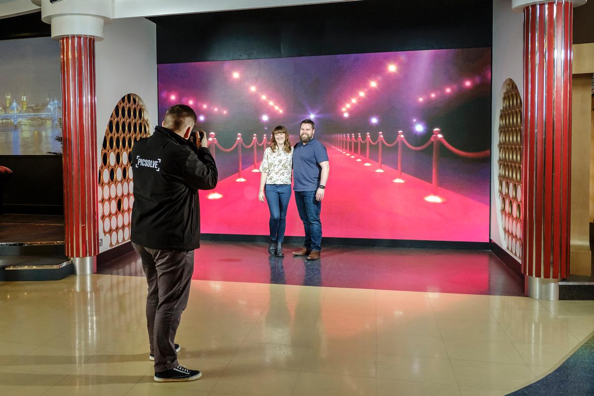 The Experience Wall features a 15ft floor-to-ceiling HD screen and is the first of its kind to open in the UK 