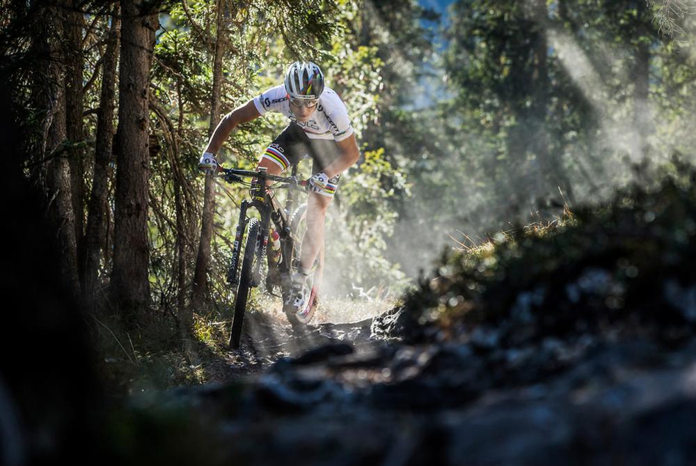 Schurter says the key qualities for bikers are balance, power and strength