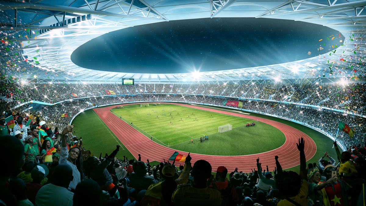 The Japoma will house an athletics track around the football pitch meaning the stadium is future proofed with the ability to hold track and field events.