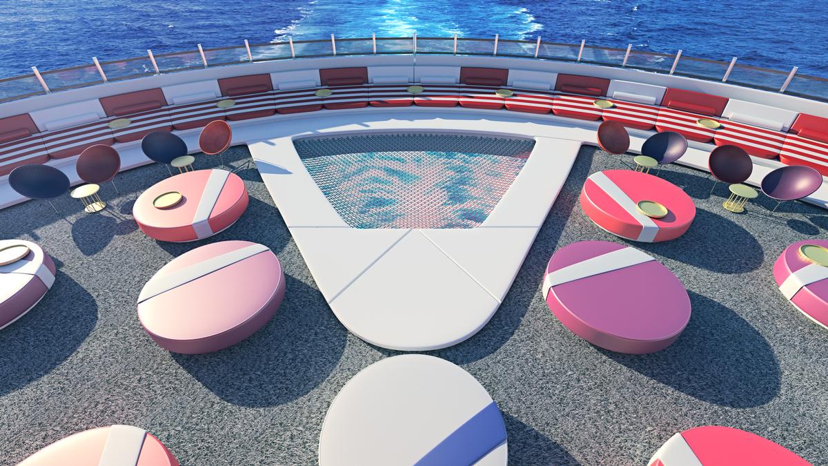 Renderings from the latest Sir Richard Branson project, Virgin Voyages (a rebrand of the former Virgin Cruises), show a heavy wellness focus in its public areas.