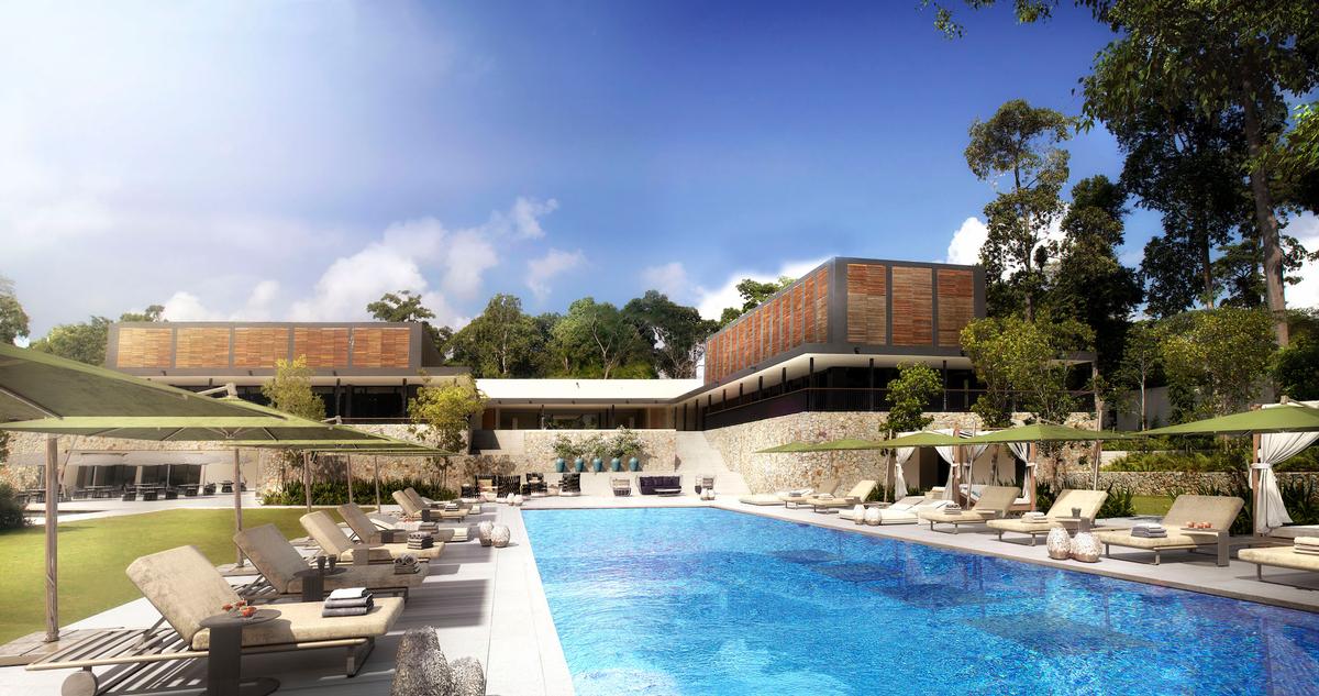 Designed by Kerry Hill Architects, One&Only will place an emphasis on privacy through the design, which has been inspired by the ocean waters and lush tropical landscape / 