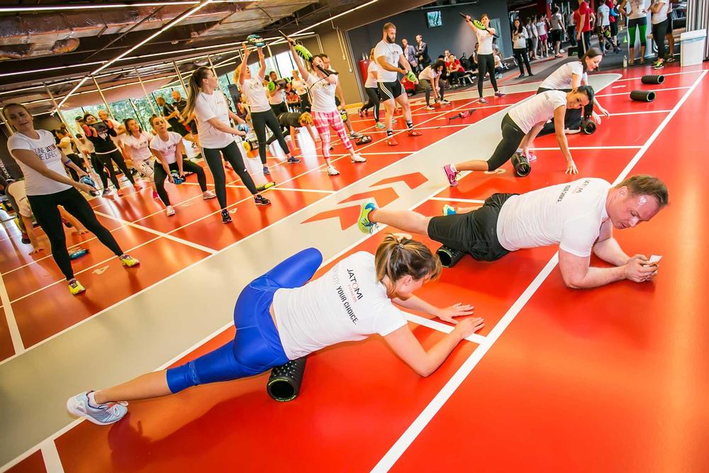 The studio space in the new clubs opens out to become part of the functional floor 