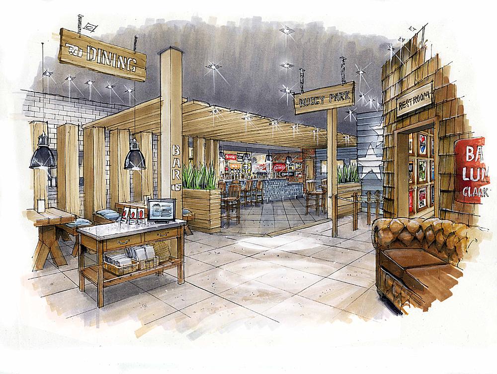 Huck’s American Diner will be one of many restaurant options