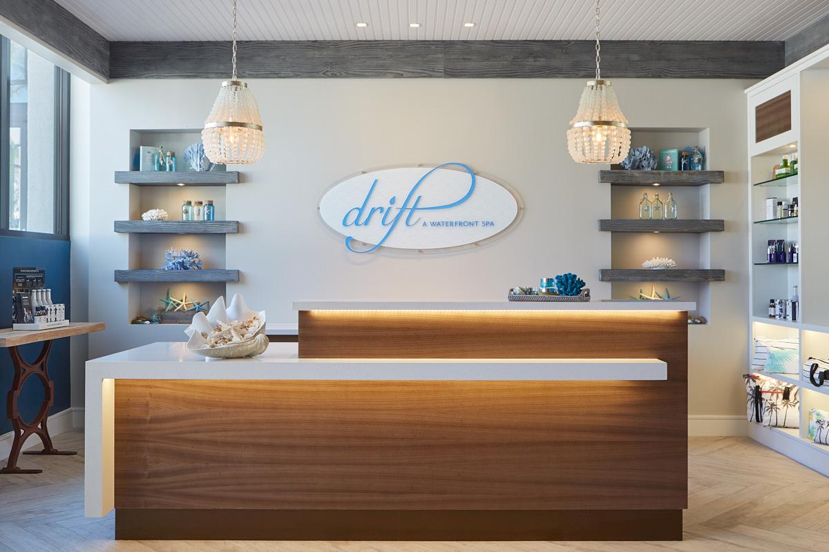 The full-service coastal spa includes a treatment menu with organic and natural products / 