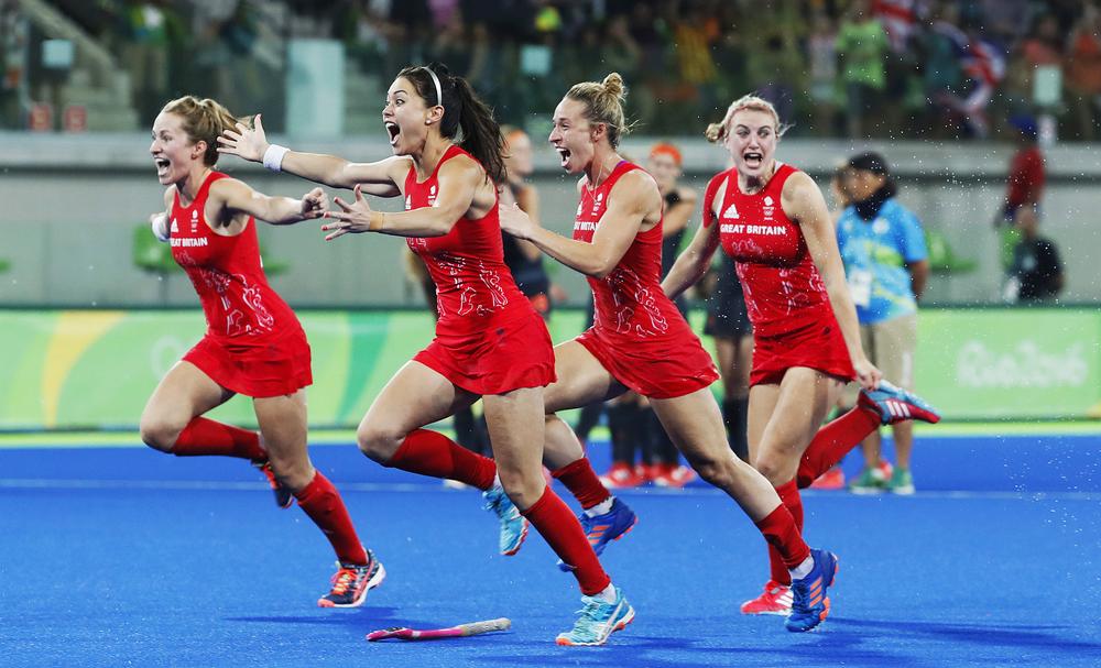 The players celebrate following their unlikely triumph over the Netherlands / dario lopez-mills / press association