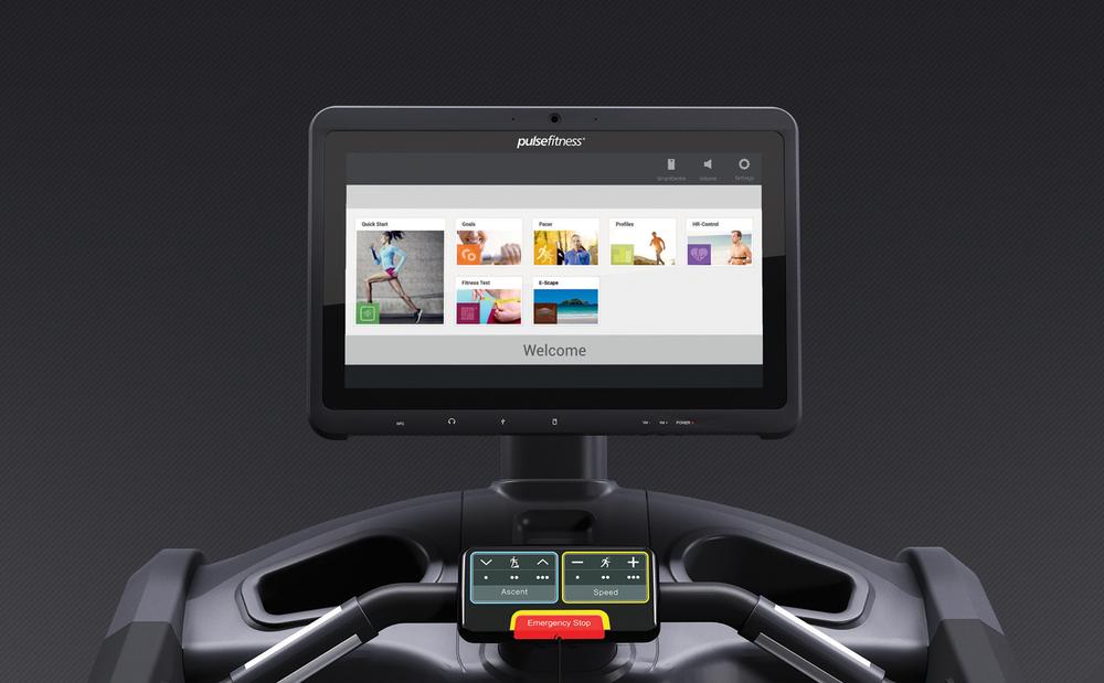 The Cirrus Console gives access to digital TV, the internet, workouts and fitness data
