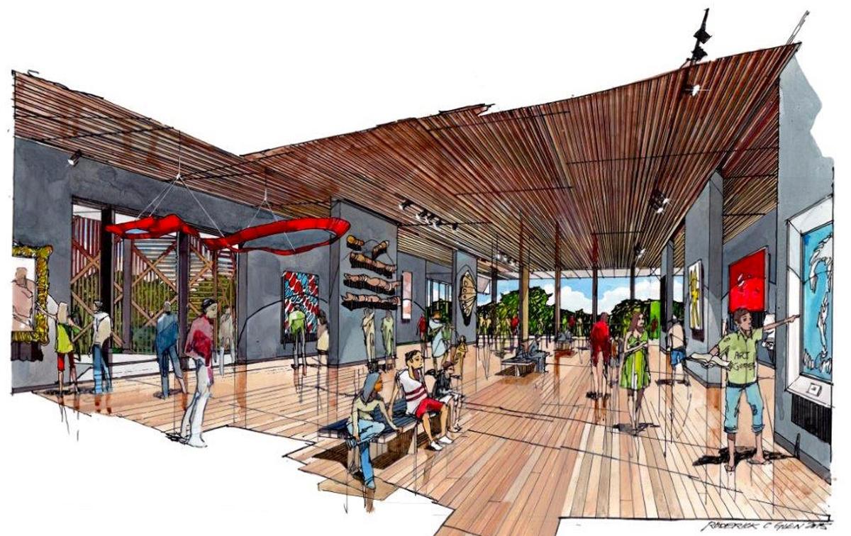 Plans will create 3,500sq m (37,600sq ft) of of exhibition space, in addition to a café and a bookshop Plans will create 3,500sq m (37,600sq ft) of of exhibition space, in addition to a café and a bookshop