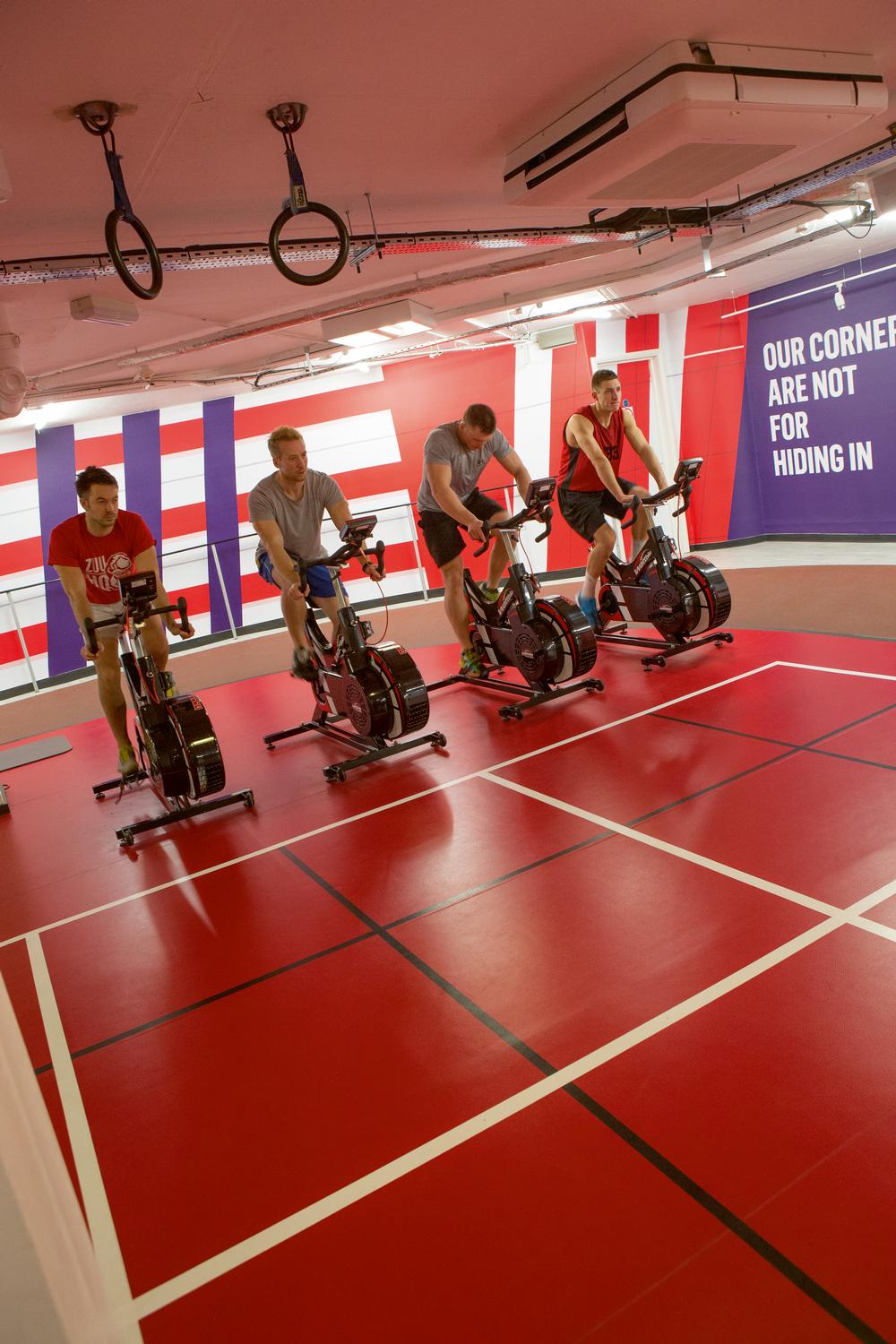 Taraflex® vinyl sports flooring is available in a range of 17 colours to suit a health club's branding