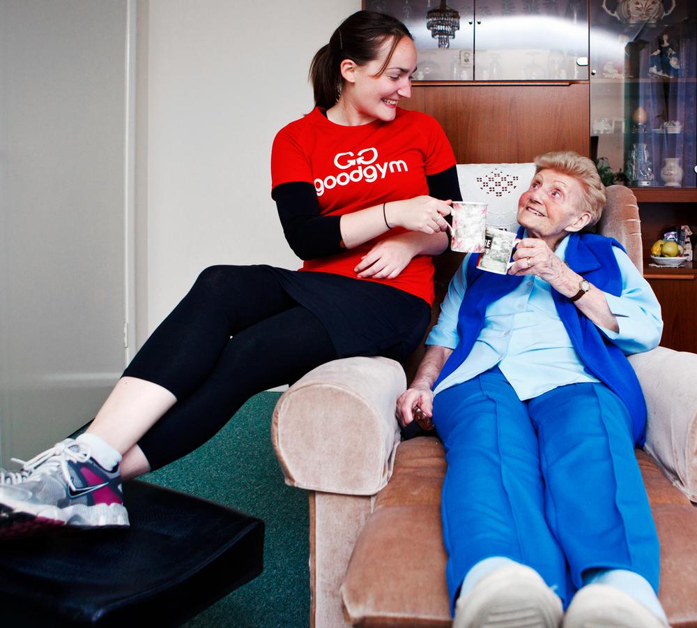 Time for a cuppa: GoodGymmers can break the loneliness of a pensioner’s day