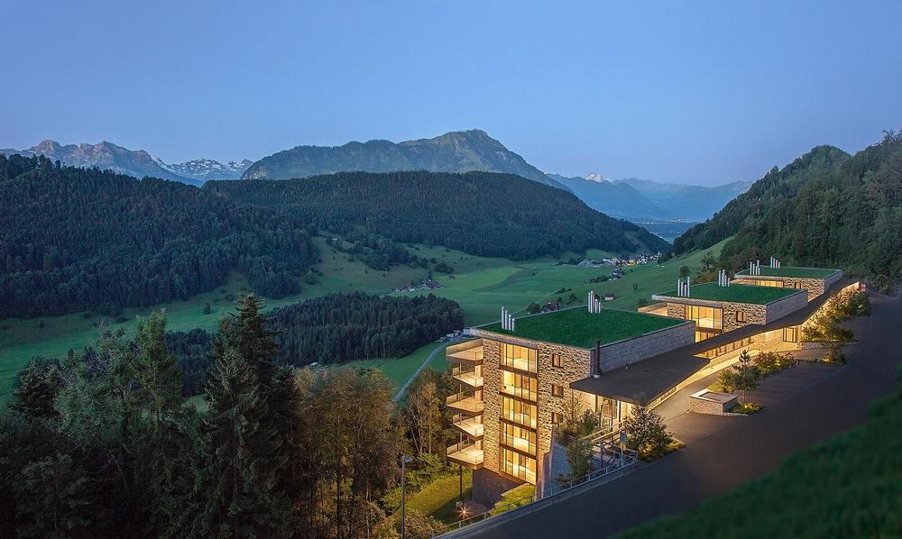 A number of residences with Alpine views are available
