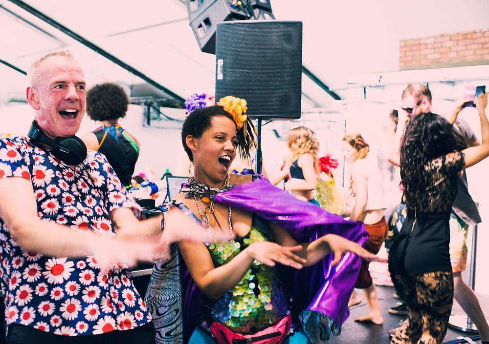 Fatboy Slim aka Norman Cook DJed at Morning Gloryville's second birthday