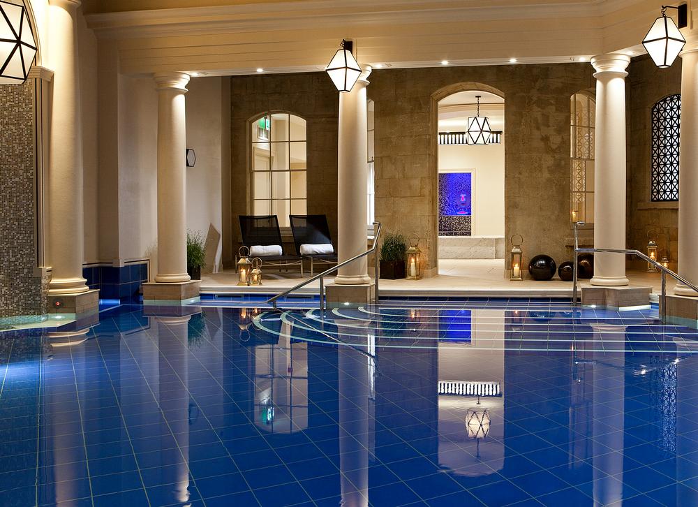 The Grade II-listed hotel sits above the remains of ancient Roman baths 