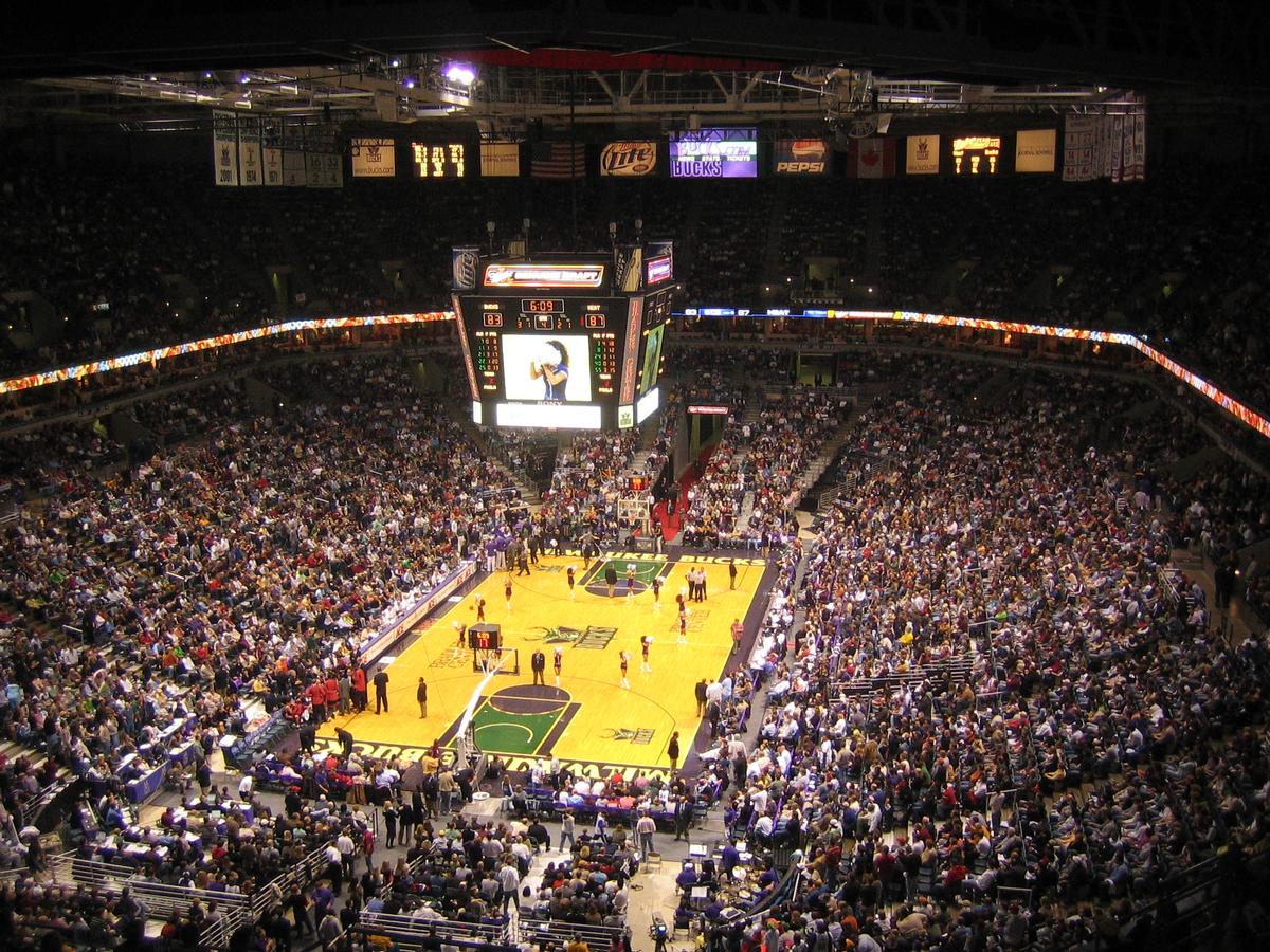 The plans include a new home for the Milwaukee Bucks basketball team The plans include a new home for the Milwaukee Bucks basketball team
