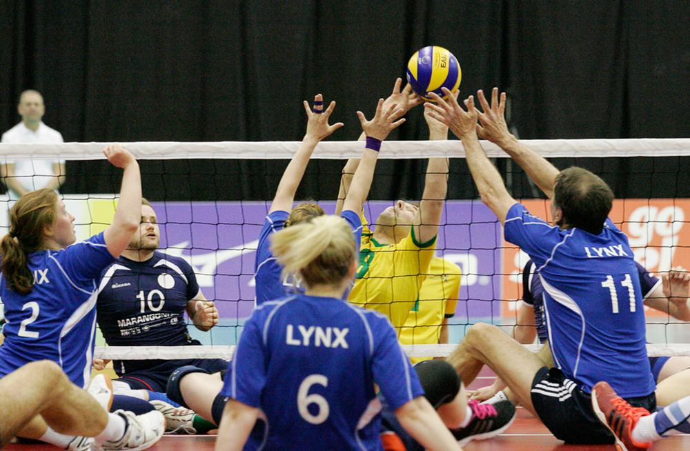 Sitting volleyball is one of three formats of the game played in England