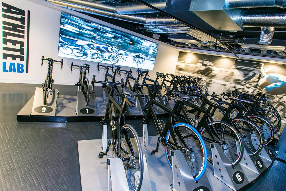 Athlete Lab London offers real bikes, so members can train as they would on the road