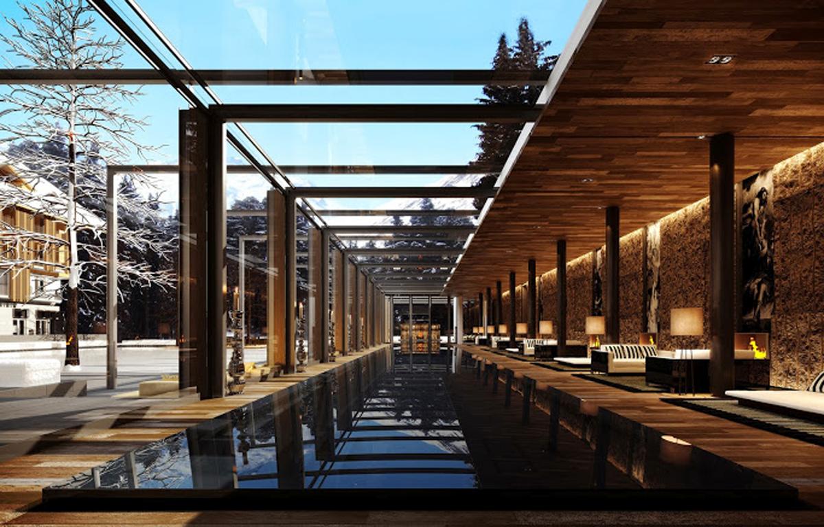 Thermal facilities include a bio sauna, finnish sauna and steambath, plus an outdoor lap pool and indoor 35m (116ft) swimming pool / Chedi Andermatt