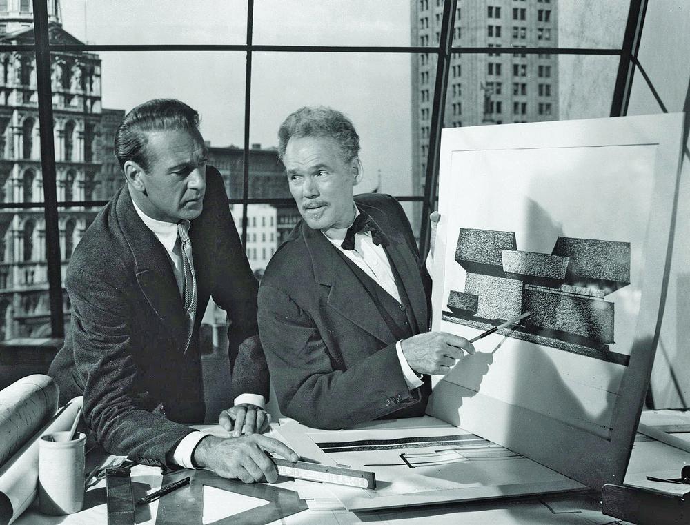 Artistic dilemmas vex Gary Cooper (left) in The Fountainhead (1949) Artistic dilemmas vex Gary Cooper (left) in The Fountainhead (1949)