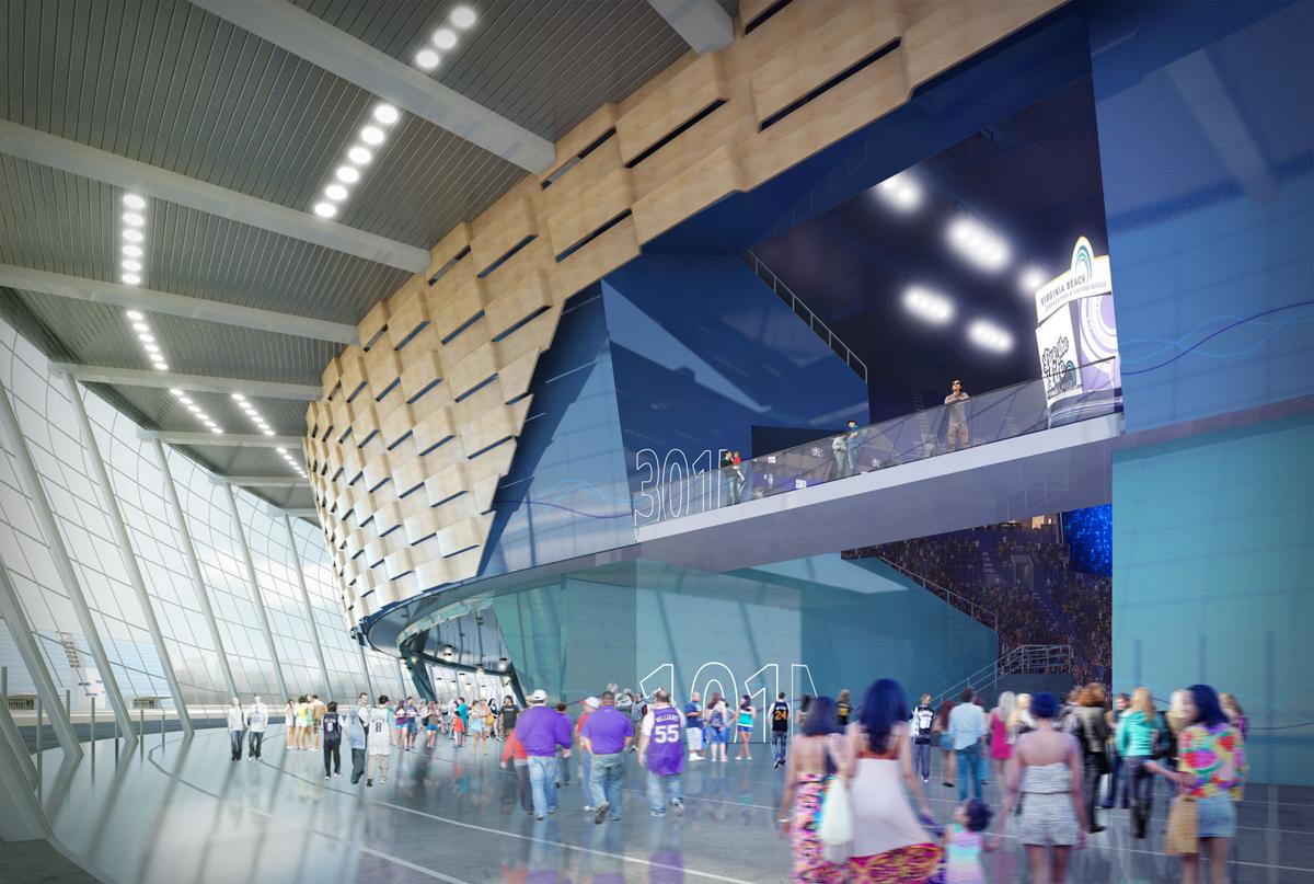 Rendering of the lobby of the proposed arena / ESG Companies Rendering of the lobby of the proposed arena / ESG Companies