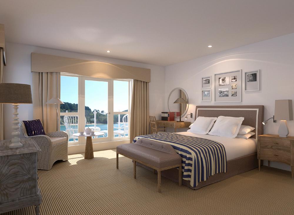 The hotel will feature 50 new bedrooms including many with private balconies and panoramic sea views / 
