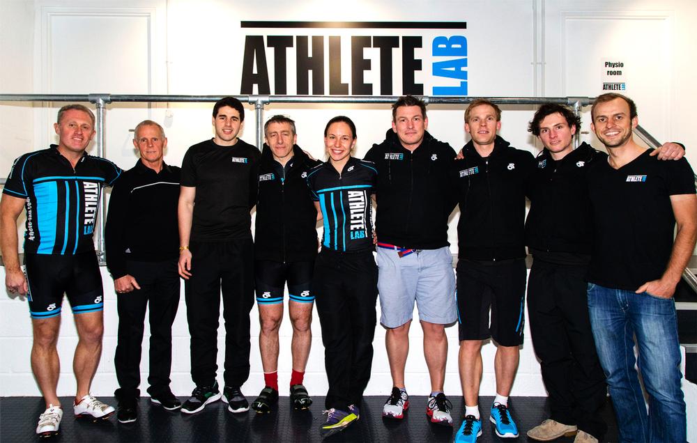 British Cycling’s Shane Sutton (second from left) has joined the team at Athlete Lab, bringing elite expertise to the programming